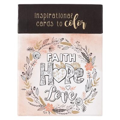 Coloring Cards Faith Hope Love by Christian Art Gifts