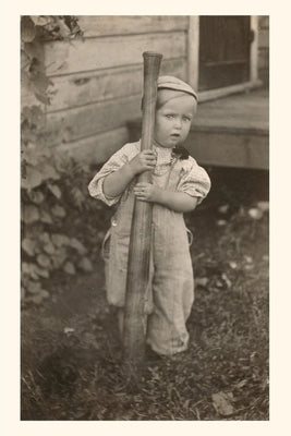 Vintage Journal Little Boy with Large Bat by Found Image Press