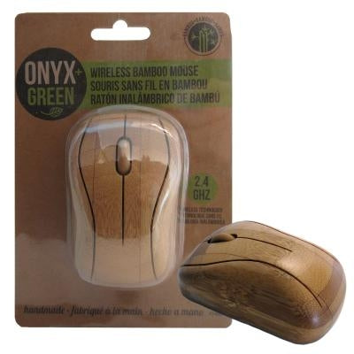 Wireless Mouse Bamboo [With Battery] by Onyx + Green