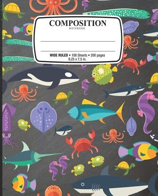 Composition Notebook: Notebook for School Office Home Student Teacher Use Wide Ruled - 100 Sheets - 200 Pages - 9 1/4 X 7 1/2 In. / 24.77 X by Publishing, Feathered Friends