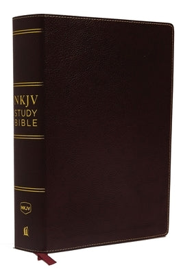 NKJV Study Bible, Premium Bonded Leather, Burgundy, Red Letter Edition, Comfort Print: The Complete Resource for Studying God's Word by Thomas Nelson