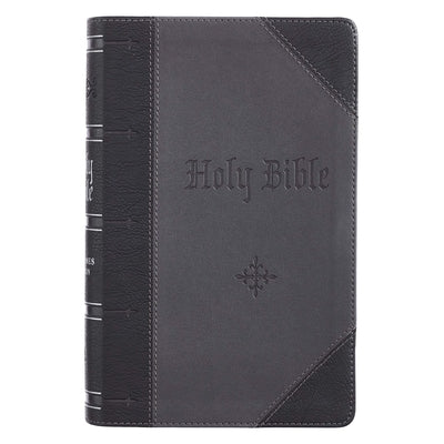 KJV Bible Giant Print 2-Tone Black/Dark Gray by 