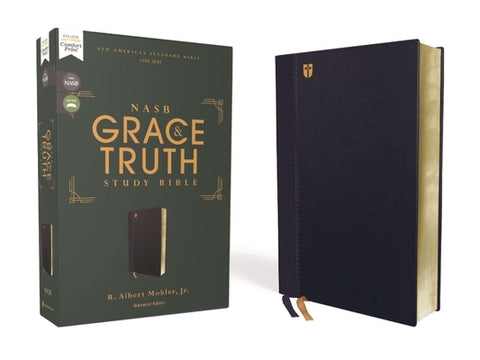 Nasb, the Grace and Truth Study Bible, Leathersoft, Navy, Red Letter, 1995 Text, Comfort Print by Mohler Jr, R. Albert