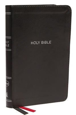 NKJV, Thinline Bible, Compact, Imitation Leather, Black, Red Letter Edition by Thomas Nelson