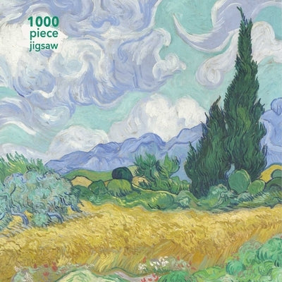 Adult Jigsaw Puzzle Vincent Van Gogh: Wheatfield with Cypress: 1000-Piece Jigsaw Puzzles by Flame Tree Studio