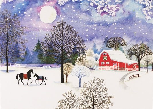 A Winter Farm Deluxe Boxed Holiday Cards by 