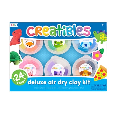 Creatibles D.I.Y. Air-Dry Clays Kit (Set of 24 Colors + 3 Tools) by Ooly