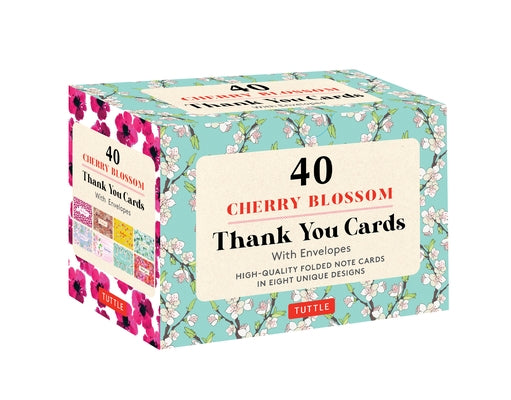 Cherry Blossoms, 40 Thank You Cards with Envelopes: (4 1/2 X 3 Inch Blank Cards in 8 Unique Designs) by Tuttle Studio
