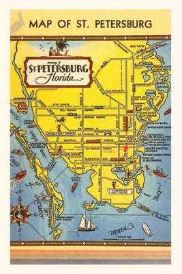 Vintage Journal Map of St. Petersburg, Florida by Found Image Press