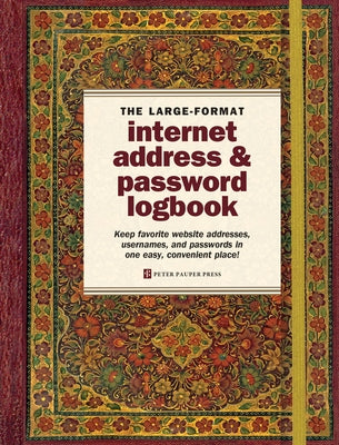 Gilded Floral Internet Password Address & Logbook by 