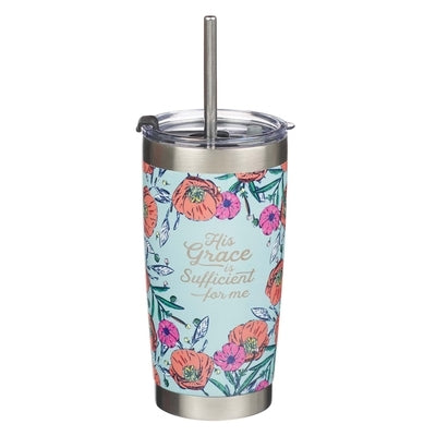 Travel Mug Stainless Steel His Grace Is Sufficient 2 Corinthians 12:9 by 