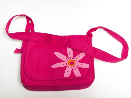 Faithgirlz Messenger Bag Bible Cover for Girls, Adjustable Shoulder Strap, Canvas, Pink, Medium by Zondervan