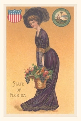 Vintage Journal Woman Dressed as the State of Florida by Found Image Press