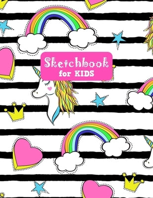 Sketchbook for Kids: Unicorn Large Sketch Book for Sketching, Drawing, Creative Doodling Notepad and Activity Book - Birthday and Christmas by Design Press, Lilly