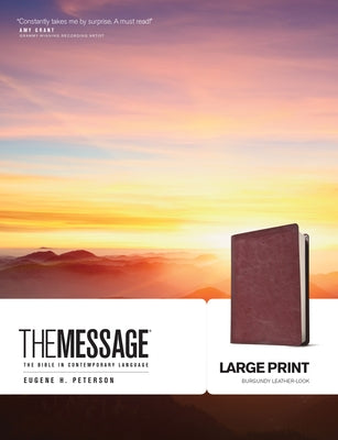 Message Bible-MS-Large Print Numbered by Peterson, Eugene H.