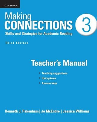 Making Connections Level 3 Teacher's Manual: Skills and Strategies for Academic Reading by Pakenham, Kenneth J.