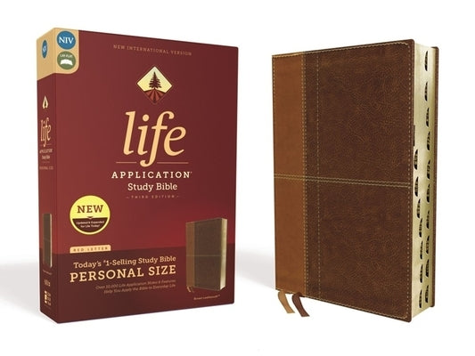 Niv, Life Application Study Bible, Third Edition, Personal Size, Leathersoft, Brown, Indexed, Red Letter Edition by Zondervan