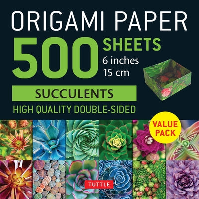 Origami Paper 500 Sheets Succulents 6 (15 CM): Tuttle Origami Paper: Double-Sided Origami Sheets with 12 Different Photographs (Instructions for 6 Pro by Tuttle Publishing